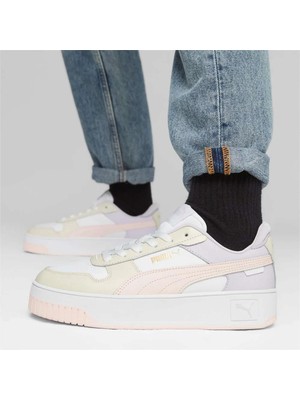 Puma Carina Street Beyaz Pudra Yüksek Taban Kadın Sneaker Spor Ayakkabı 389390-10 V6