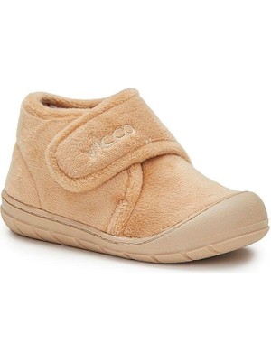 Vicco 959.P19K.446-15 Color Cırtlı Bej Bebek Kreş Ilk Adım Panduf Ayakkabı V2