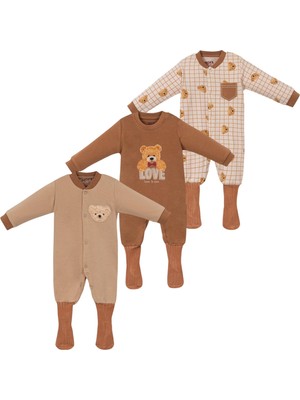 Necix's Love Ayıcık Çorap Patikli Tulum Set