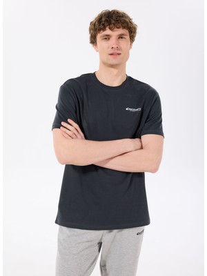 Discovery Expedition D5SM-TST3783 Siyah Bisiklet Yaka Relaxed Düz Erkek T-Shirt