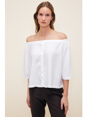 Love My Body Off The Shoulder Bluz Kemik 115L9065000