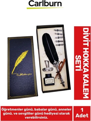 Özel Üretim Konsept Hediyelik Öğretmen Sevgili Arkadaş Babalar Anneler Günü Divit Hokka Kalem Seti