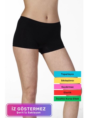 Lidya Cottone Yeni Sezon Lazer Kesim Kaymaz Iz Göstermeyen Toparlayıcı Kadın Düşük Bel Dikişsiz Boxer Külot