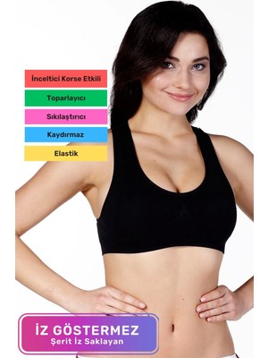 Lidya Cottone Özel Üretim Toparlayıcı Esnek Rahat Şekillendirici Kalın Askılı Sporcu Pedli Bustiyer