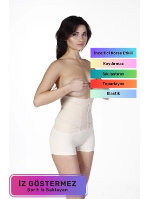 Vücut Şekillendirici Doğum Sonrası Toparlayıcı Beden Küçültücü Ağraflı Bel Korse
