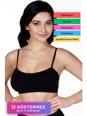 Yeni Sezon Toparlayıcı Nefes Alabilen Kumaş Zarif Iç Göstermeyen Ince Askılı Sporcu Kadın Bustiyer
