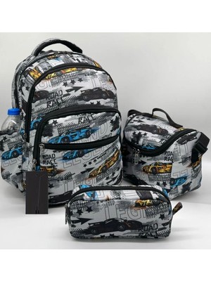 Okul Çantası Erkek Okul Çantası 3lü Okul Çantası Lüx Okul Çantası Çanta+Beslenme+Kalemlik Set