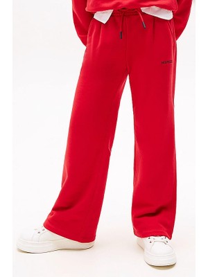 Kız Çocuk Th Geniş Paça Eşofman Altı - Kırmızı