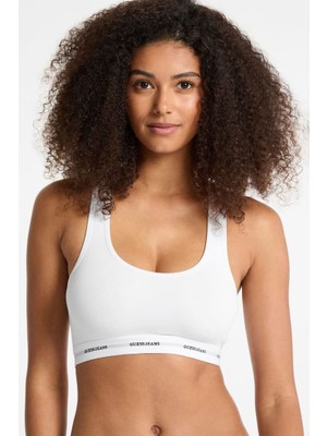 Guess Kadın Bralet Sütyen Beyaz Konforlu Tasarım ve Gün Boyu Destek Sunar