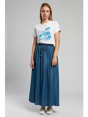 Megan Kadın Jean Etek Denim