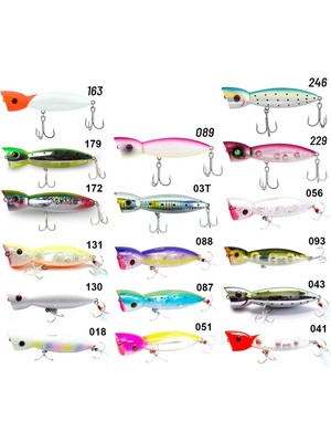 Fujin La-Nina Maket Balık Su Üstü Popper 018 Pearl Rainbow Glow