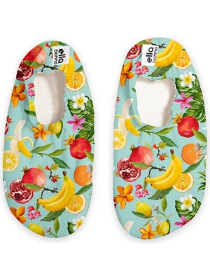 Ella Bonna Kaydırmaz Taban, Unisex Bebek, Çocuk Deniz Ayakkabısı, Havuz Patiği, Meyveler