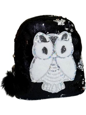 Pullu Anaokulu ve Günlük Çanta Baykuş (3-7 Yaş Arası) Siyah