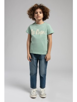Lee Cooper Londonlogo Erkek Çocuk %100 Pamuk T-Shirt Mint