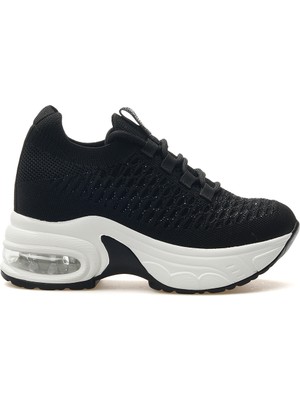 Kadın Taş Detaylı Gizli Dolgu Topuk Sneaker Günlük Ayakkabı 25Y 25Y300-22 Z