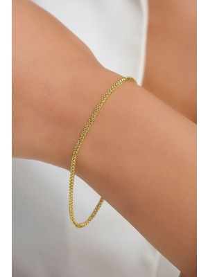 Altın Kesesi 14 Ayar Altın Unisex Palmiye Zincir Bileklik