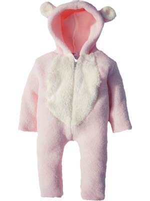 x Ipek Atlas  Kız Erkek Bebek Çocuk Pembe Peluş Tulum