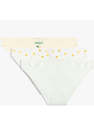 Koton Pamuklu 3'lü Baskılı Kadın Külot Seti