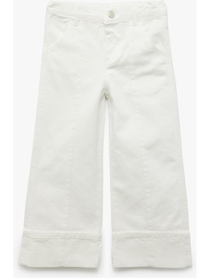 Koton Pamuklu Cepli Yüksek Bel Geniş Paça Pantolon