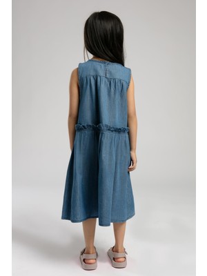 Sun Kız Çocuk Jean Elbise Denim