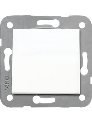 Viko | Karre Anahtar, Topraklı  [tekli, Beyaz, Çerçevesiz]