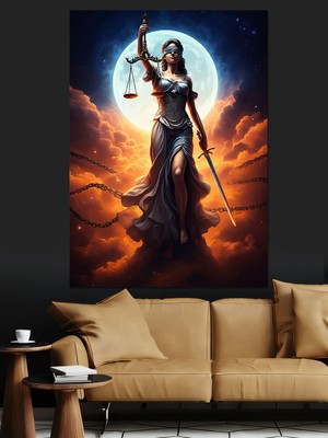 Adaletin Kadını Dekoratif Kanvas - Mdf Ahşap Tablo