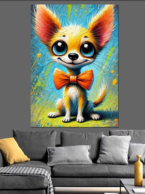 Sevimli Fennec Tilkisi Dekoratif Kanvas - Mdf Ahşap Tablo