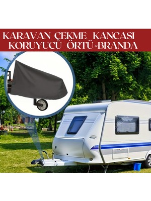 Breen Siyah Karavan Çekme Kancası Koruyucu Örtü, Karavan Birleşim Yeri - Kaplin Koruma Kılıfı, Su Geçirmez, Toz ve Kir Önleyici Branda