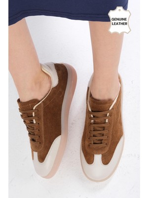 Mio Gusto Nikita  Süet Taba Renk Kadın Günlük Spor Ayakkabı