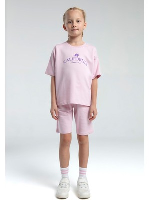 Rolypoly Kız Çocuk Pembe Bermuda Takım