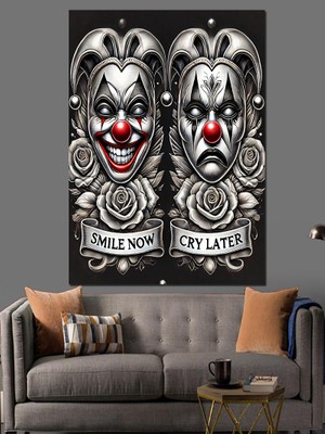 Maskeli Ifadeler Draması Dekoratif Kanvas - Mdf Ahşap Tablo