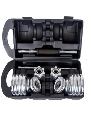 Ckspor 30 kg Krom Dumbell Seti Çantalı Döküm Plaka Dambıl Seti  CKS420