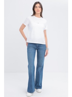 Beyaz-Kısa Kollu Basic T-Shirt