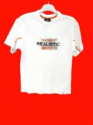 Carinos Erkek Çocuk Realistic Yazılı Pamuklu Tshirt