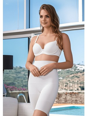 Çift Kat Mideli Paçalı Dikişsiz Korse