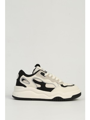 Benetton Beyaz Siyah Kadın Spor Ayakkabı Ithal BNI-11571