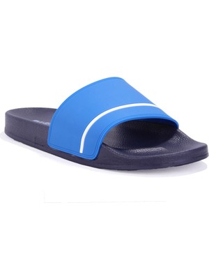 Fly Soft S263050 Mavi Beyaz Günlük Ortopedik Erkek Spor Terlik
