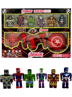UDATOYS Örümcek Adam Hulk Kaptan Amerika Joker Iron Man Roblox Seti