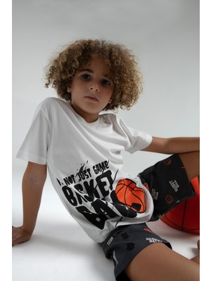 Rolypoly Erkek Çocuk Beyaz Bermuda Takım