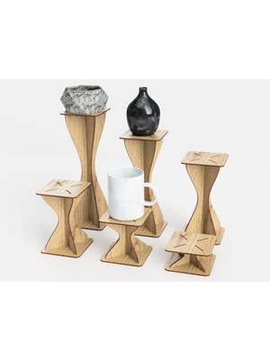 Mağazalar, Koleksiyonlar ve Müzeler Için 6'lı Standı Bardak Altlığı Seti Sergileme