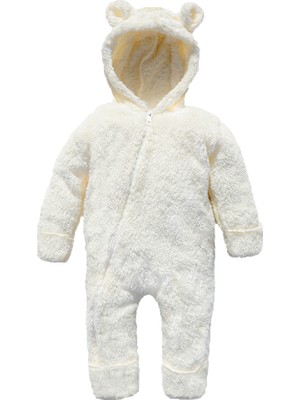 x Ipek Atlas Kız Erkek Bebek Çocuk Ayı Kışlık Peluş Tulum