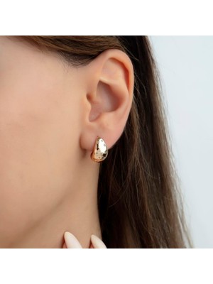 2025 Özel Renk Kaplama Damla Model Taşlı Ithal Fashion Küpe