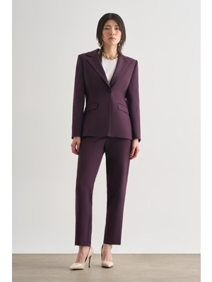 Mizalle Mürdüm Tek Düğme Klasik Blazer Ceket