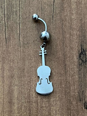 Keman Cerrahi Çelik Göbek Piercing 10 mm