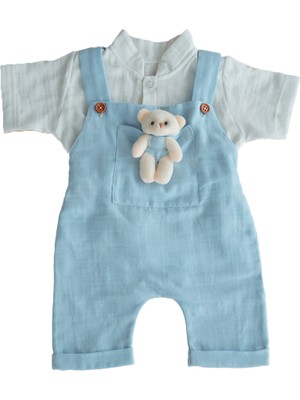 BS Hood x Ipek Atlas Kız Erkek Bebek Müslin Salopetli Takım