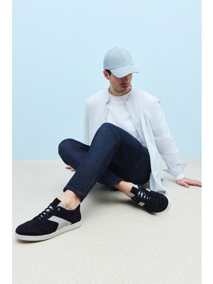 Ziya Erkek  Deri Sneaker 151983ZX30 Lacivert