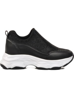 Ayakmod Siyah Taşlı Kadın Sneaker 6080 Z