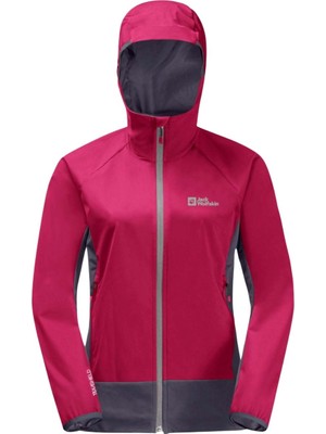 Jack Wolfskin Eagle Peak II Hoody Kadın Mor Outdoor Ceketi