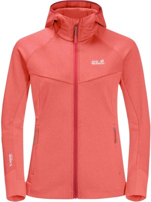 Jack Wolfskin Hydro Grid Fleece Kadın Pembe Outdoor Ceketi
