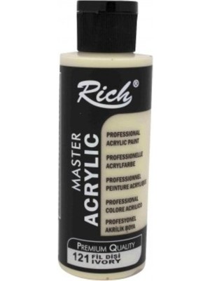 Rich Fil Dişi Boya Akrilik 120CC Master N:121 Yoğun Pigment ve Üstüm Kapatıcılık